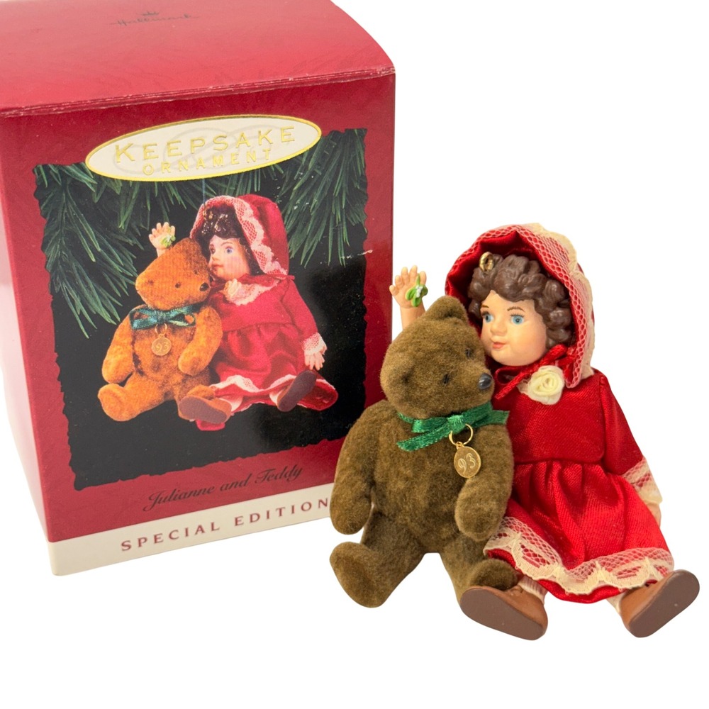 Hallmark Keepsake Ornament 1993 Julianne and Teddy Special Edition Girl Bear